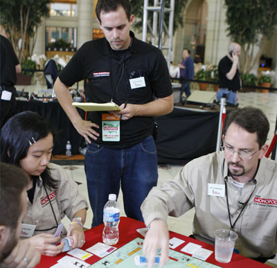 Director Kevin Tostado watching at the US MONOPOLY Championship